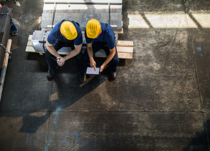 Blue Collar Kaksi Työmiestä Tauolla